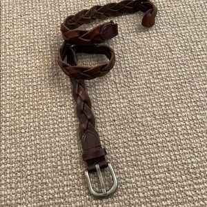 Hollister woven leather brown belt